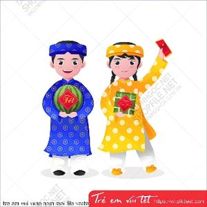 tre em vui xuan nam moi file vector